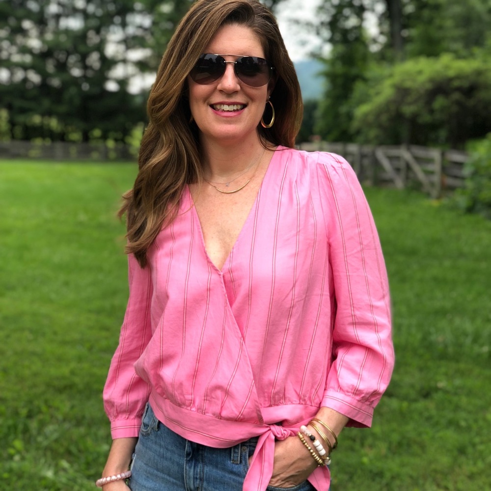 💖Madewell pink top- medium💖